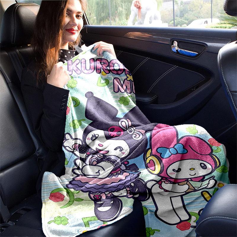 1pc Kuromi & Melody Blanket, Soft and Cozy Home Decor Gift for All Seasons, Perfect for Any Room Decoration, Ideal Present for Family and Friend.H045