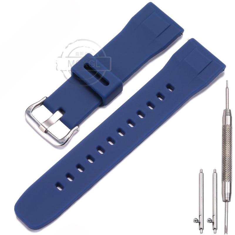 Curea de ceas din silicon pentru seria Casio PROTREK PRG-650Y Prg600 PRW-6600 Bandă de ceas 24mm Brățară