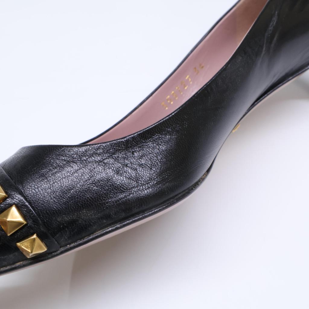 GUCCI 353727 Studs Pumps/ shoes 34 blackUsed