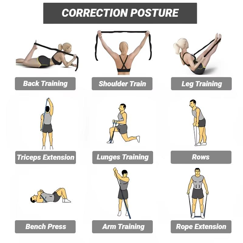 Durable And Safe Resistance Band Yoga Auxiliary Stretching Belt Adult Latin Training Elastic Bands Beginner Pilates Dance Loop Fitness Tension