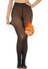 Cross-Border Sheer-Look Plus Size Fleece-Lined Women's Warm Tights