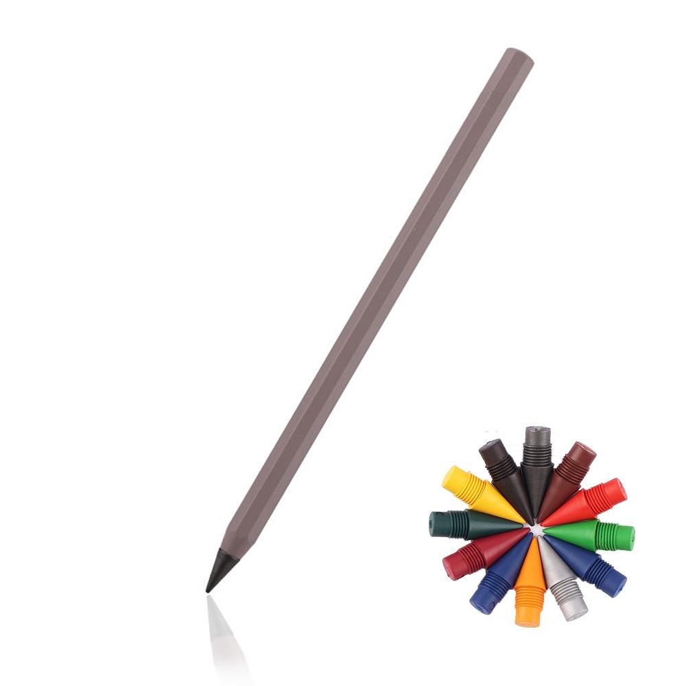 

Smooth Friction Eternal No Ink Pen Metal Alloy No Ink Pencil Drawing Pen Writing Instrument коричневий