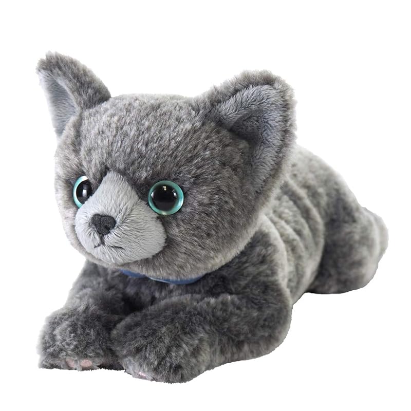 Sun Lemon Russian Blue Lap Cat, Small, 13 x 36 x 15cm, Plush Toy, Cute Animal, Cat, P-7662