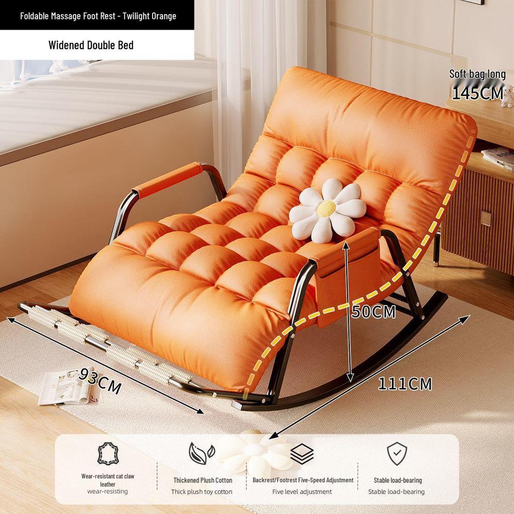 Adult Rocking Lounge Chair for Balcony & Home – Single Lazy Sofa Chair