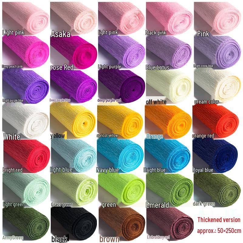 Packung dickes grünes Krepppapier für handgefertigte 3D-Blumen, ideal für Bastelarbeiten in Grundschule und Kindergarten