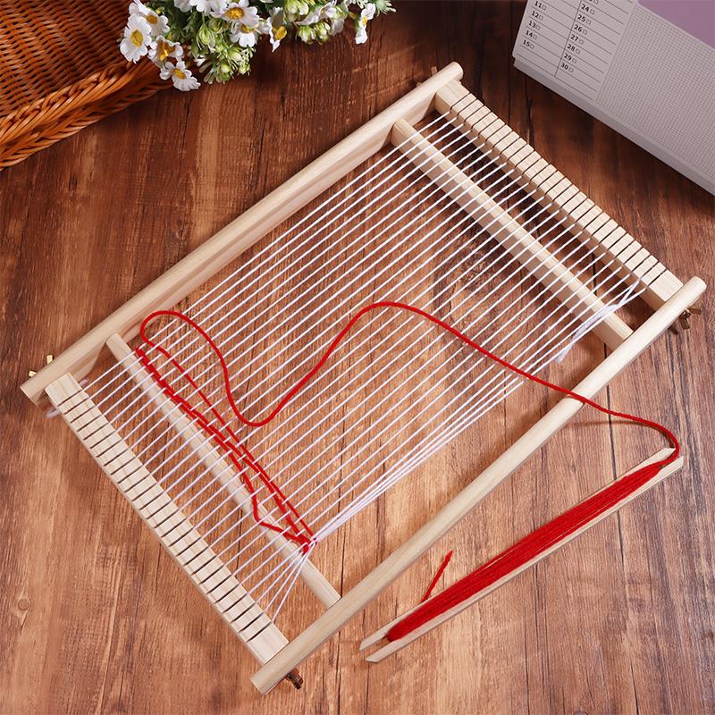 Wooden Multi-Craft Weaving Loom Set Warp ?Frame ?Loom Heddle Bar For Weave Board Weaver Tapestry Kids Beginner