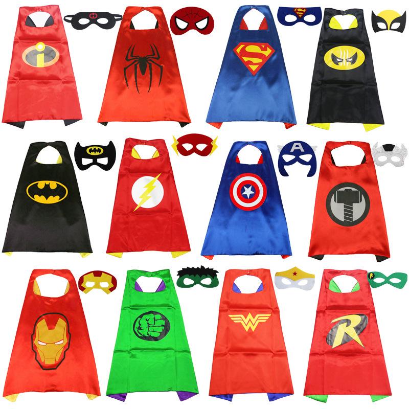 Children's Day Hero Capes: Adult Spider-Man, Superman, Captain America, Batman, Iron Man Cloaks