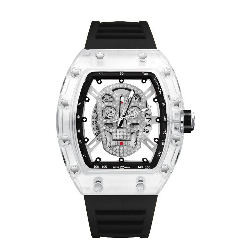 Luxury Quartz Men’s Wristwatch Male Watch for Man Watches Mechanical  Trend Automatic Transparent Ghost Head Waterproof