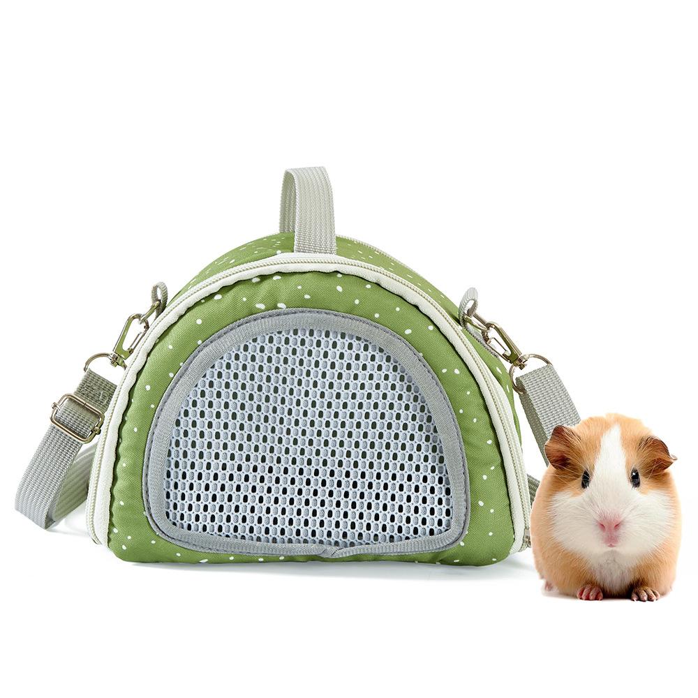 

QS-117 Hamster Squirrel Carrier Bag Polyester Outdoor Lizard Small Pet Crossbody Bag Orange