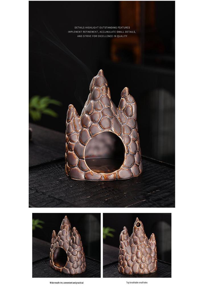 Creative Ceramic Incense Burner: Palo Santo Holder & Sage Burning Stove for Desktop Atmosphere and Decorative Display
