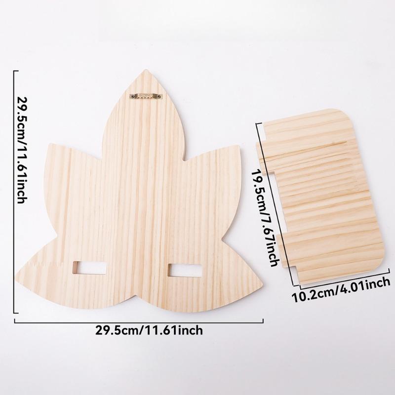 1 шт. Форма лотоса Креативная деревянная настенная полка Подставка для хранения цветочных горшков для домашнего декора Настенная полка для демонстрации растений хаки