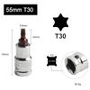 1pc for Head Screwdriver Bit with 12 7mm 1/2 inch Socket Drive Compatible with Bit Sockets for T20 through T70 Sizes
