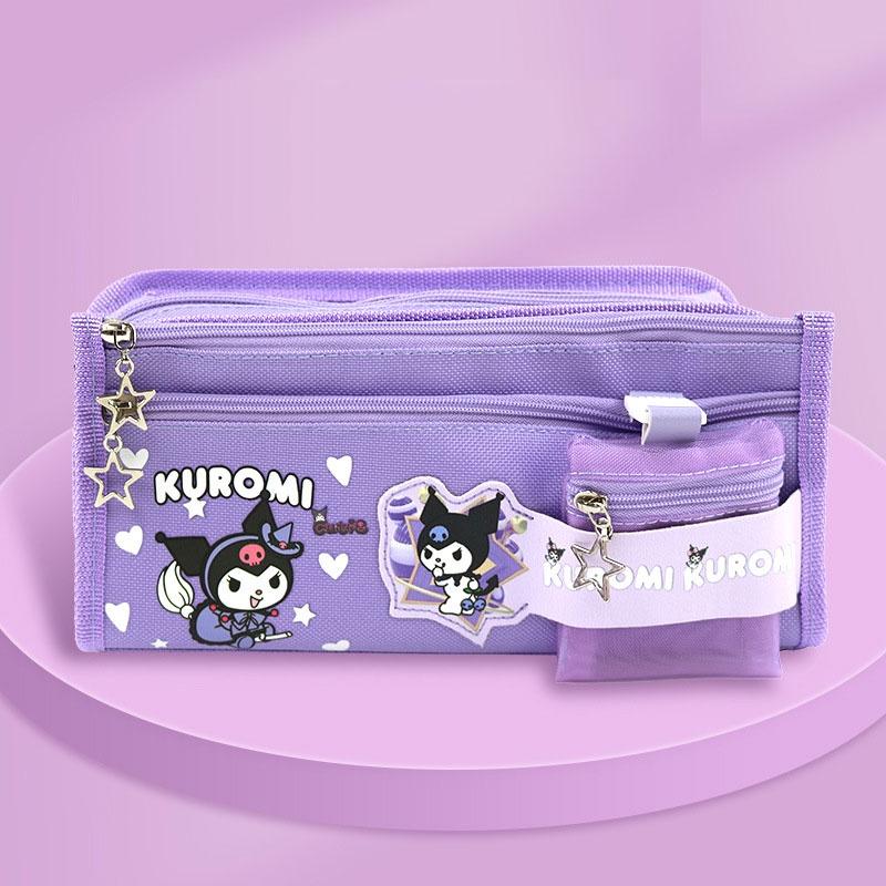 Sanrio Melody Kuromi Canvas Pencil Case Coin Purse For Students