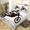 Set Biancheria da Letto Motocross Stampa 3D per Ragazzi Adulti Uomini Moto da Corsa Off-road Copripiumino Copriletto Casa Poliestere Coperta Trapuntata