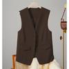 Vest Women Sleeveless Jacket Waistcoat V Neck Single Breasted Tops Outerwear Spring Summer Female Office Lady Vintage Coat