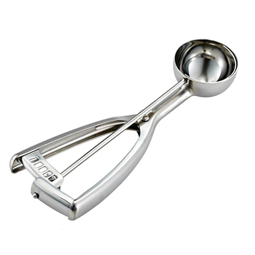 Stainless Steel Ice Cream Scoop Ice Cream Scoop With Trigger Suitable For Ice Cream Cookies Cake Dough Melon Kitchen Supplies