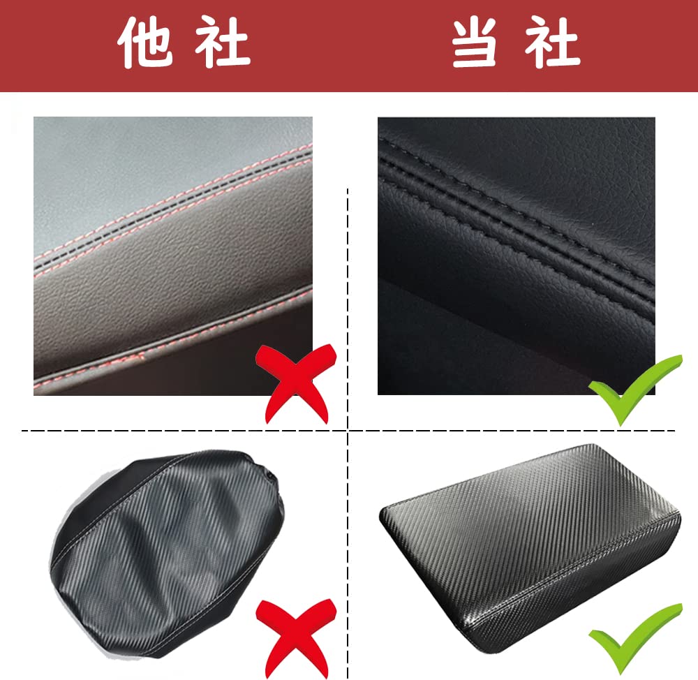 Fucaten Armrest Cover Console Cover Center Console Box Fiber for Subaru Forester SK Series 2018 Dress-up (Carbon Look) (July - Present)