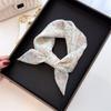 2025 Korean Version Cotton Linen 50 Small Fresh Fashionable Printed Square Scarf Silk Decoration Spring Summer Sun Protection