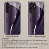 Lila Wellen Robuste Handyhülle Glas-Handyhülle für Samsung Galaxy S26 S25 S24 S23 S22 S21 FE Ultra Plus Herrenstil Business