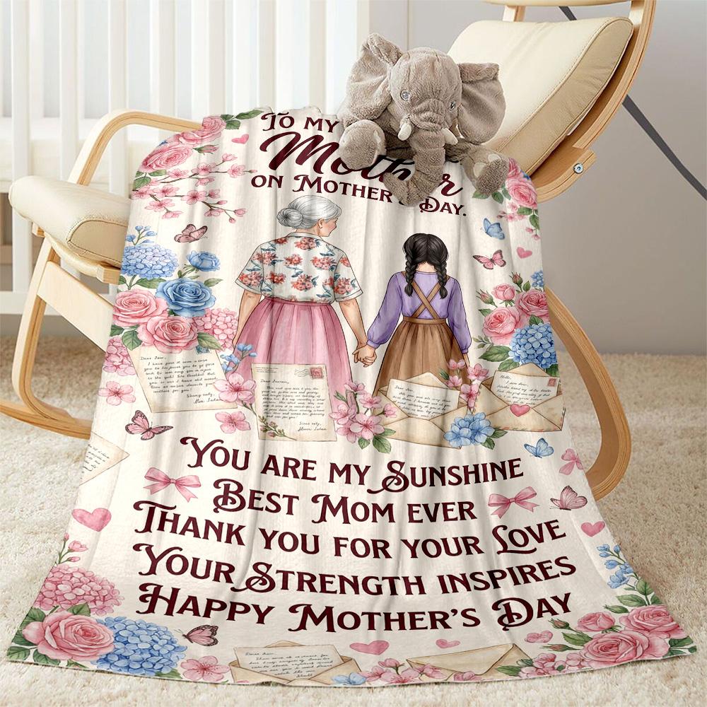 Mother's Love And Sunshine Blanket Suitable for Sofas,travel, Living Rooms Also a Good Gift for Friends and Family Suitable for All Seasons.