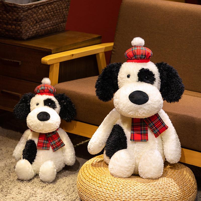 Scarf Dalmatian Dog Plush Toy Cute Cartoon Dog Doll Kids Decoration Birthday