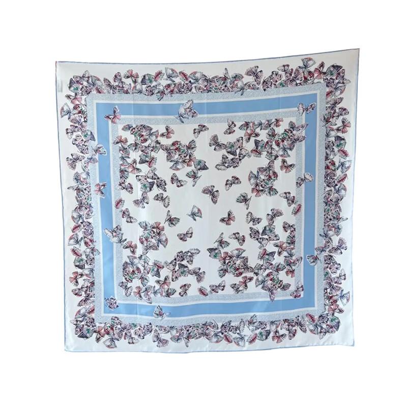 NINA SOLOR Butterfly Twill Silk Scarf