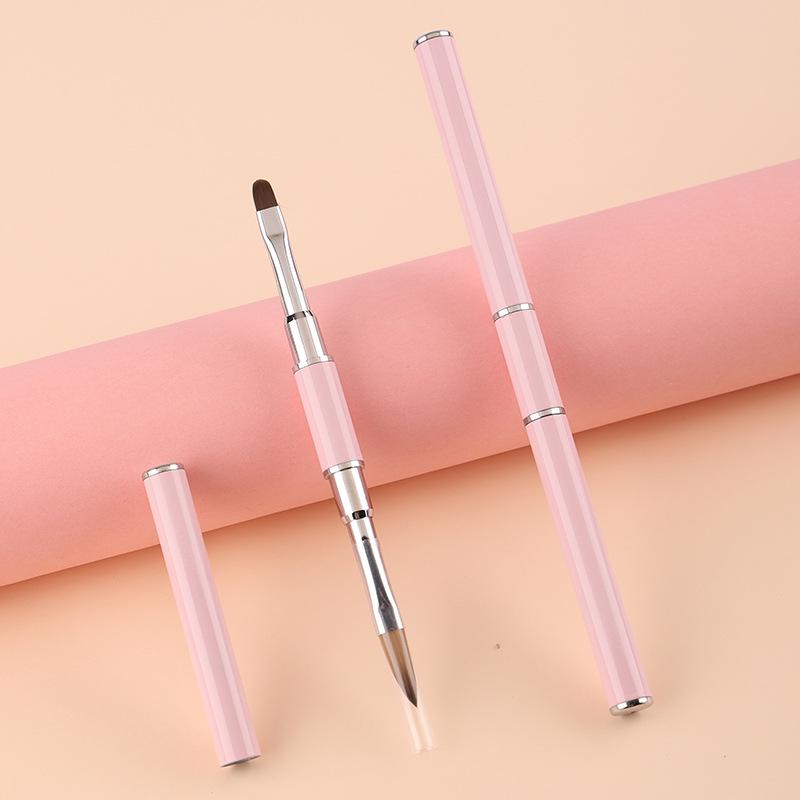 Doppelendiger Nailart-Pinsel: Liner, Farbverlauf, Blume & Gel Malwerkzeug mit flachen & runden Köpfen