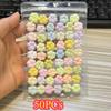 100pcs Kawaii Mini Cat's Paw Squishy Toy Silicone Soft Colorful Cat Paw Mochi Stress Relief Squishy Fidget Toy for Adult Gift