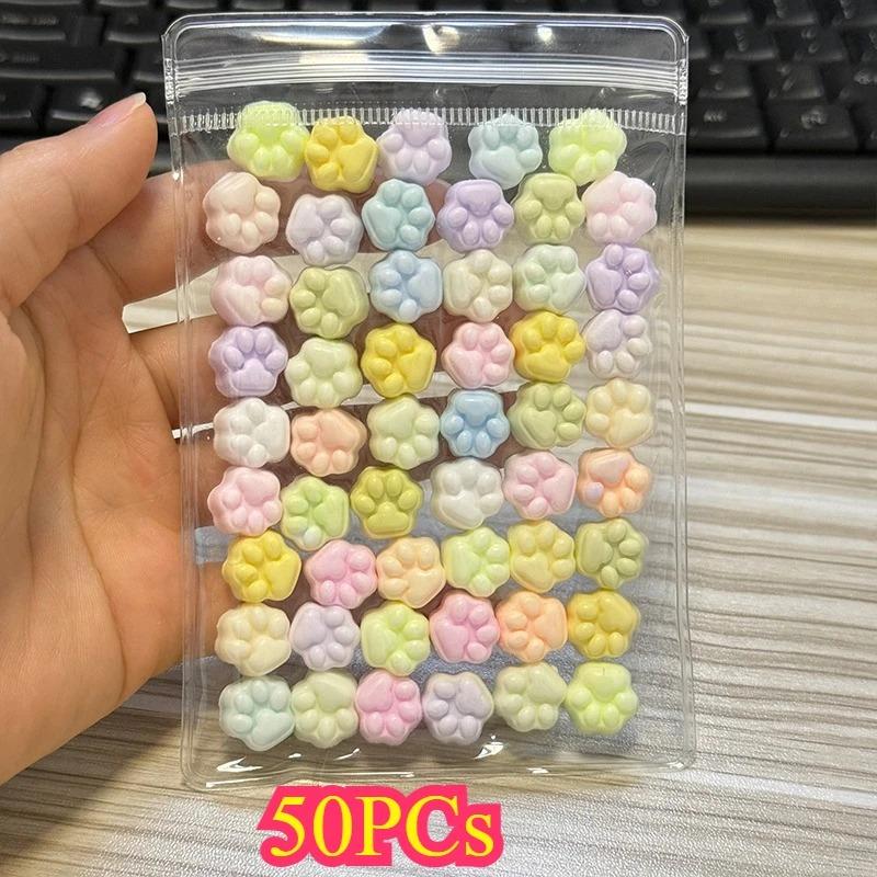 100pcs Kawaii Mini Cat's Paw Squishy Toy Silicone Soft Colorful Cat Paw Mochi Stress Relief Squishy Fidget Toy for Adult Gift