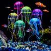 Décoration d'aquarium de méduses simulées, Utilisée pour l'aménagement paysager d'aquarium, Peut émettre de la fluorescence la nuit, Maison, Décoration réaliste