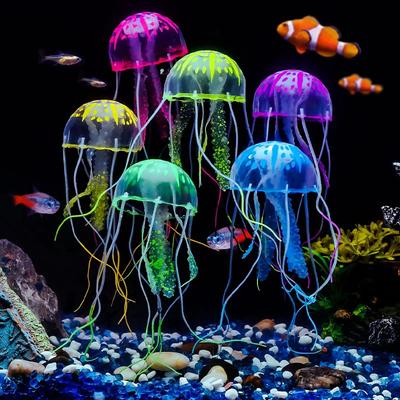 Decorazione Simulata Medusa per Acquario, Usata per Paesaggio Acquario, Può Emettere Fluorescenza di Notte, Casa, Decorazione Realistica