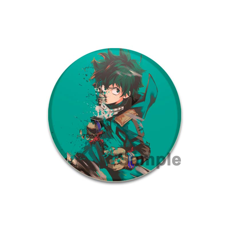 32/44/58mm Anime Figure Izuku Midoriya Round Brooch Clothing Lapel Pin Souvenir Soft Button Pins My Hero Academia Badge