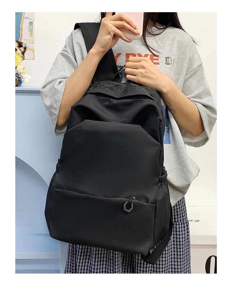 Schoolbag Mori large-capacity solid color backpack female Korean version versatile schoolbag male junior high school backpack female college backpack