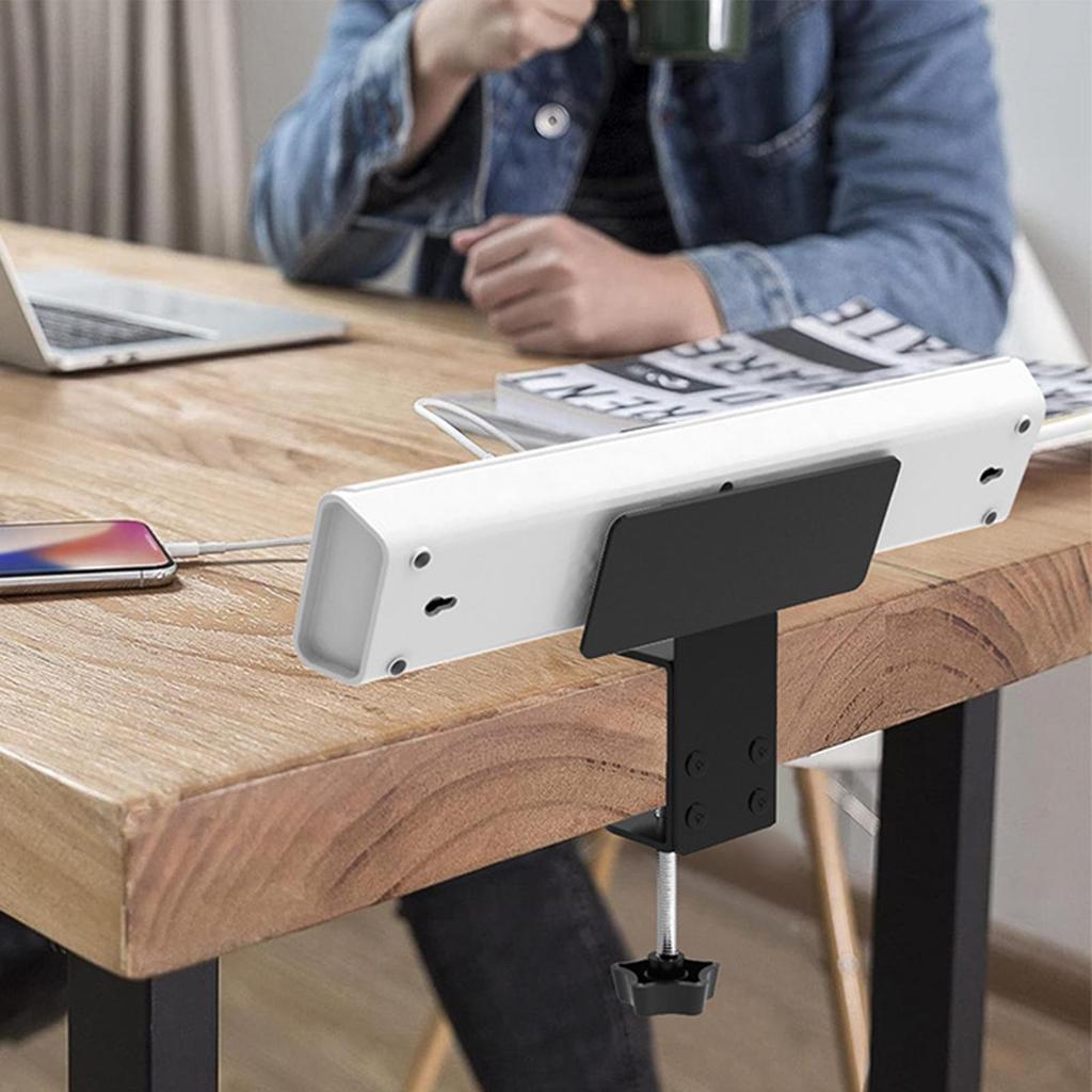 Power Strip Holder No-Drill Space Saving Storage Power Strip Organizer Desk Mount Bracket for Surge Protector Socket Hub Outlet