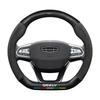 Genuine Leather & Suede Steering Wheel Cover for Geely Binrui Cool (2018-2022), All-Season, Carbon Fiber Handle Design