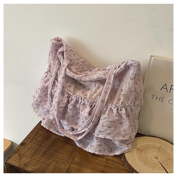 Bag Women's Small Floral Seaside Portable Bucket Bag New Fashionable Girl Vegetable Basket Handbag