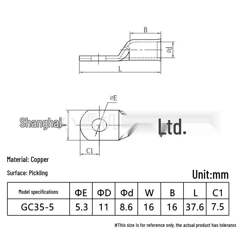 GC Flared Copper Tube Terminal 10-400 Sqmm Cable Connector Lug