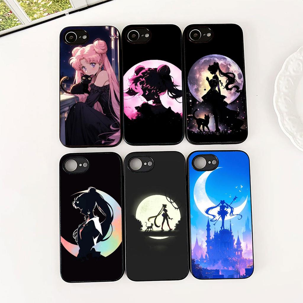 Cover for Apple iPhone 17 Pro XS Max Air 6 7 8 Plus 5 + SE 2022 SE2 16E 8+ Casing Phone Case Girl S-Sailors-Cartoon Moon