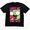 Summer Vintage Invader Zim Cartoon Print Short Sleeve TShirt Retro Graphic Tee S Nostalgia Streetwear YK Tee Top Unisex Women
