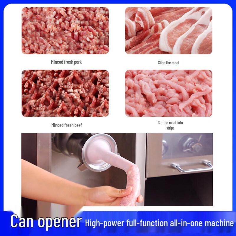 Commercial High-Power Meat Grinder & Slicer