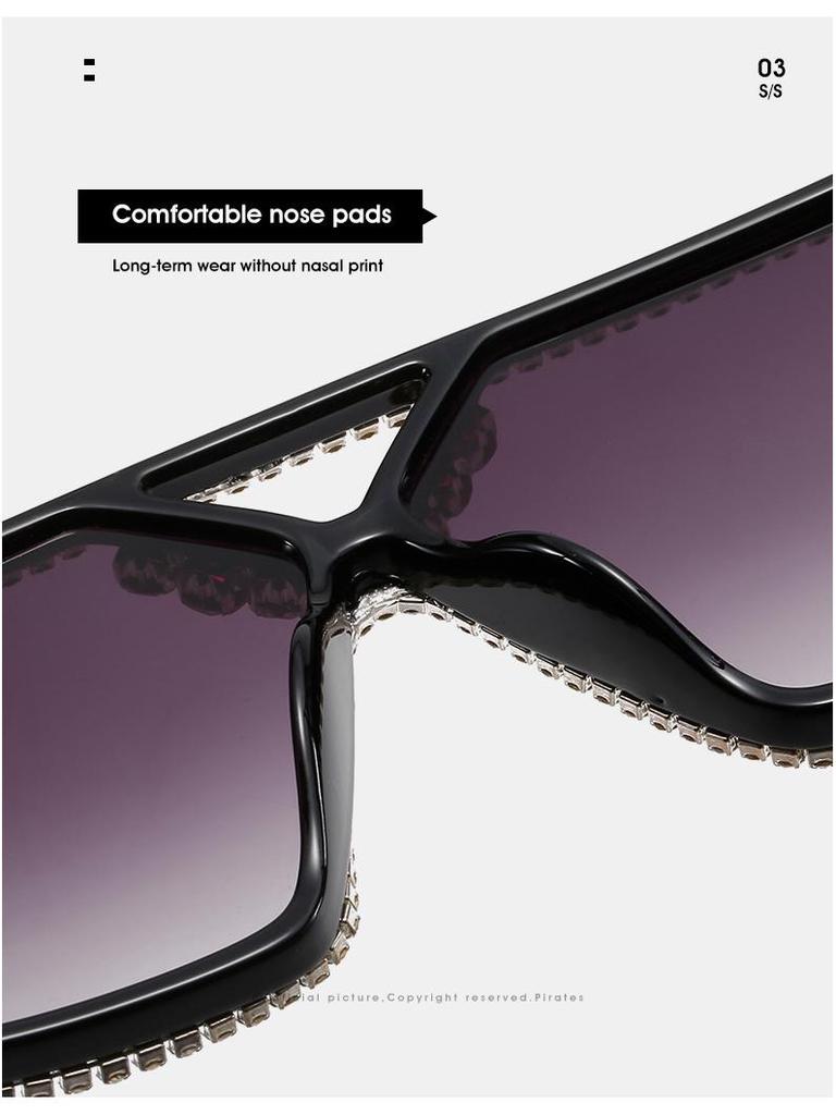 2021 Cyrkoniowe Duże Śmieszne Diamentowe Okulary Przeciwsłoneczne na Podróże i Imprezy