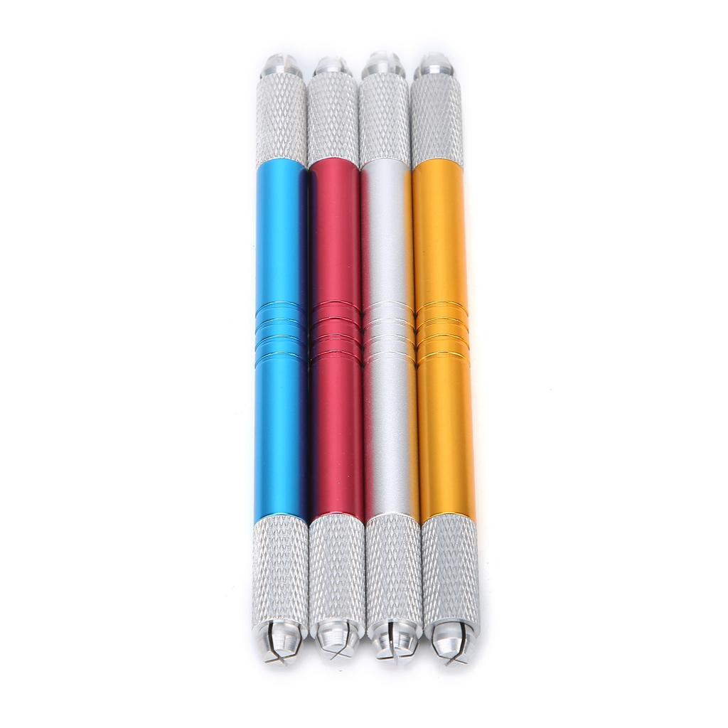 4pcs Manual Microblading Pen Aluminum Alloy Makeup Eyebrow Tattoo Pen Set Accessory