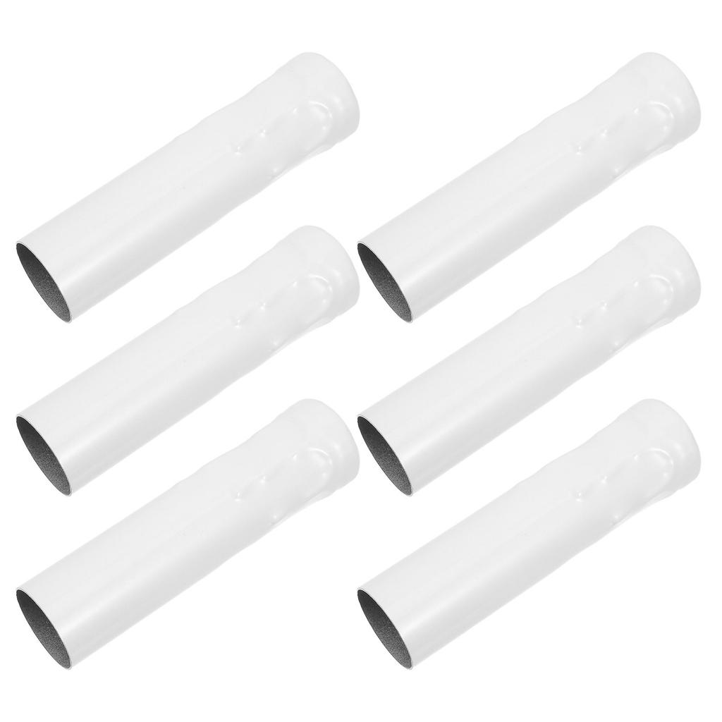 6pcs Chandelier Sleeves 3.93X1.06X0.98In Iron Hanging Lamp Base Covers Compatible With E14 Bulbs Diy Lighting Decor