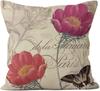 Vintage Purple Flower Linen Cushion Cover for Car Living Room Sofa Bedroom Home Decor, 40x40 45x45 50x50 60x60 Pillowcase