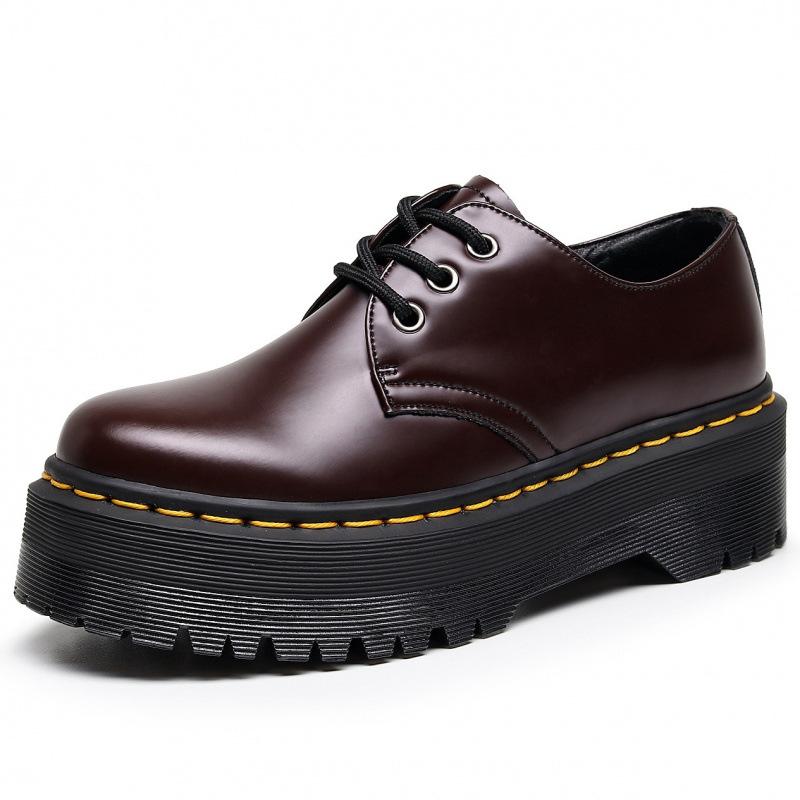 Hole small leather shoes women`s low-top