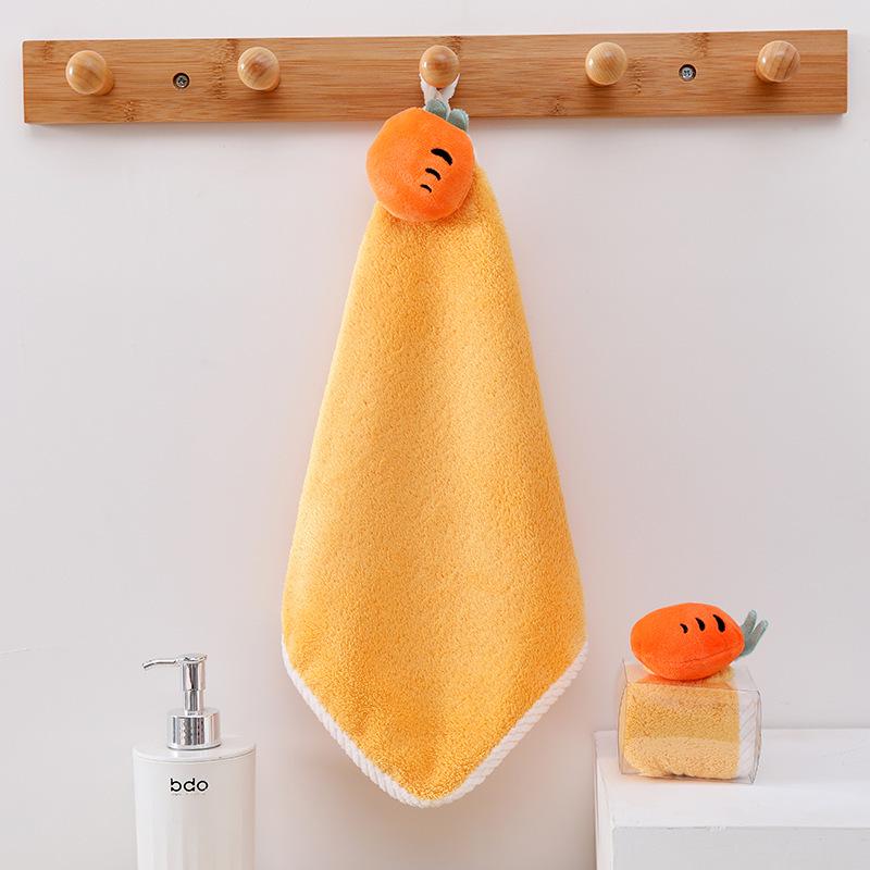 Cartoon Kids' Soft Coral Fleece Towel - Cute, Small, and Customizable Gift in PVC Box