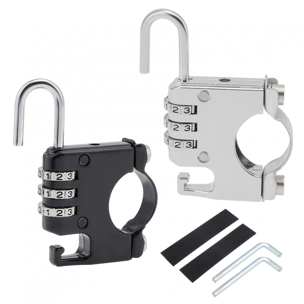 Anti Theft Helmet Combination Lock Aluminum Alloy Universal Motorcycle ATV Scooter No Key Needed