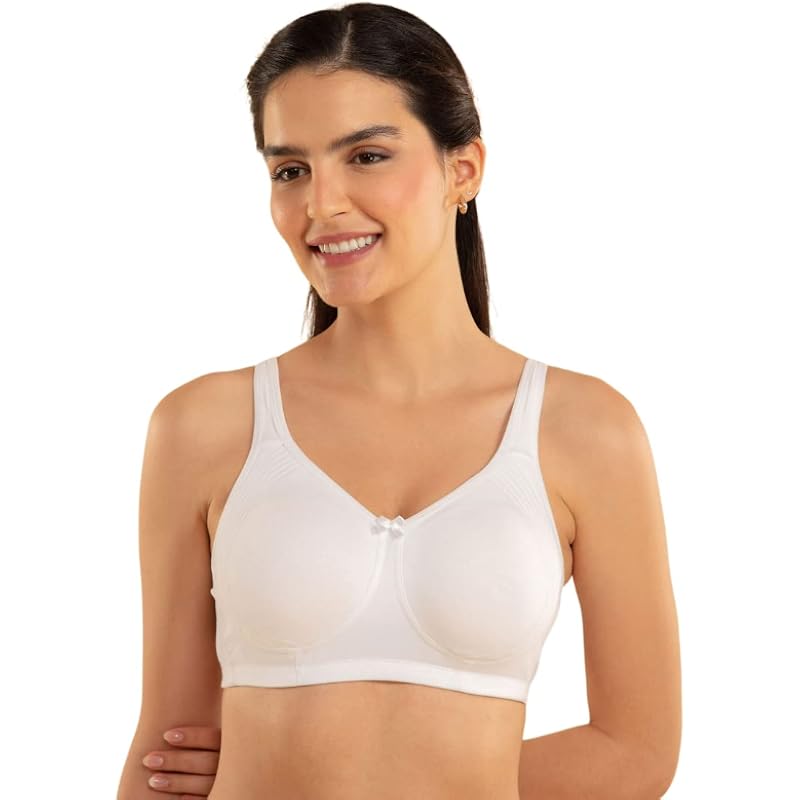 NYKD Encircled with Love Everyday Cotton Bra for Women Non Padded, Wirefree, Full Coverage - Side Support Shaper - Bra,
