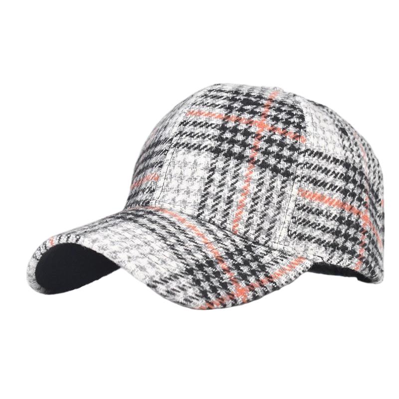 Herbst Winter Hut Herren Frühling Sommer Outdoor Sonnenschutz Visier Klassische Karierte Baseballkappe Hartschalen-Kappe Damenmütze Warme Schirmmütze