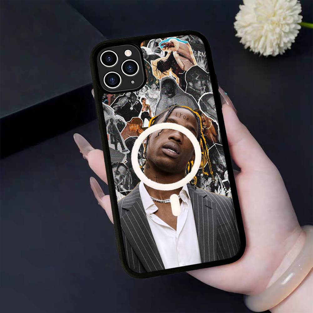 T-Travis S-ScottS Singer For IPhone 17 Air 16 E 15 14 13 12 11 Pro Max Plus PC Shock TPU Cover For Magsafe Phone Cover